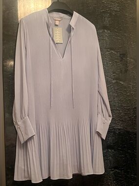H&M Light Blue Long Sleeve Dress